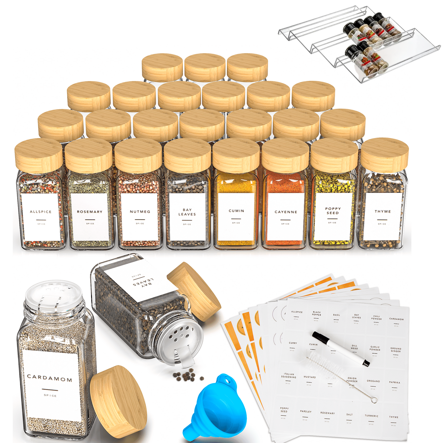 PACK DE POTS D'ÉPICES AVEC LES SUPPORTS.