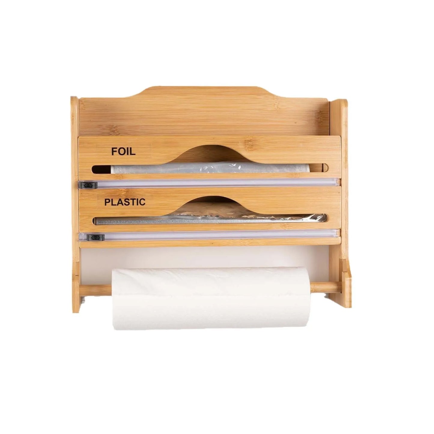 Porte-papier 4 en 1 en bambou