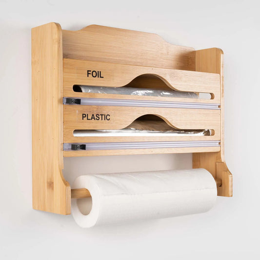 Porte-papier 4 en 1 en bambou