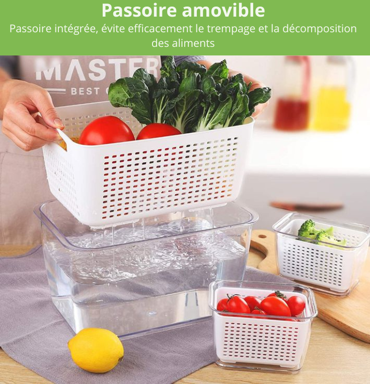Boîtes de rangement pour réfrigérateur