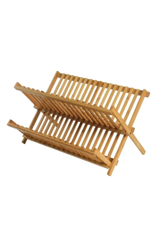 Séchoir à vaisselle pliant en bambou