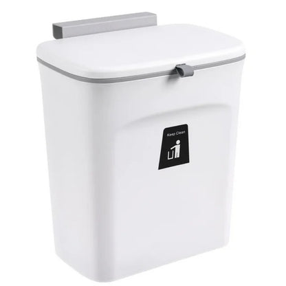 Poubelle de cuisine murale avec couvercle double ouverture