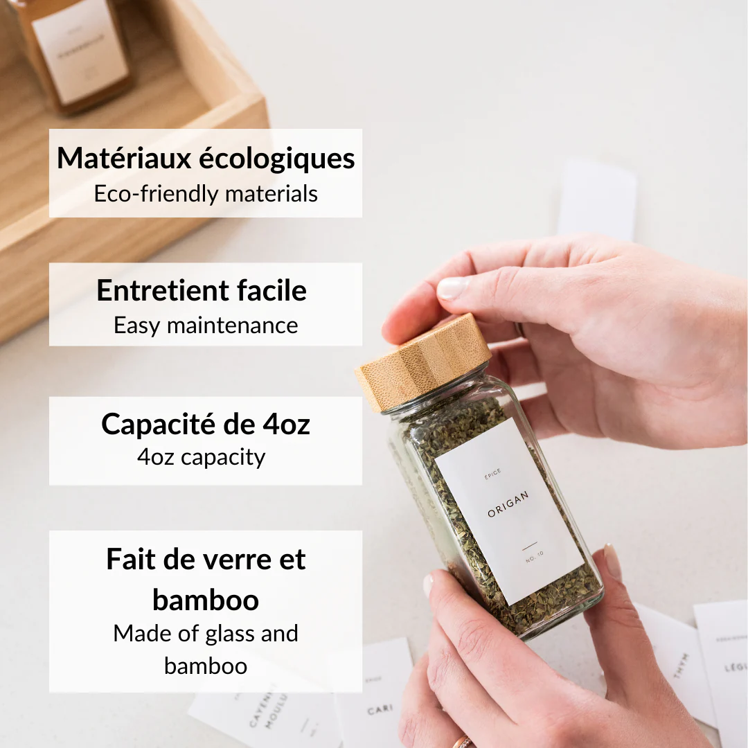Ensemble de Pots d’Épices avec Supports