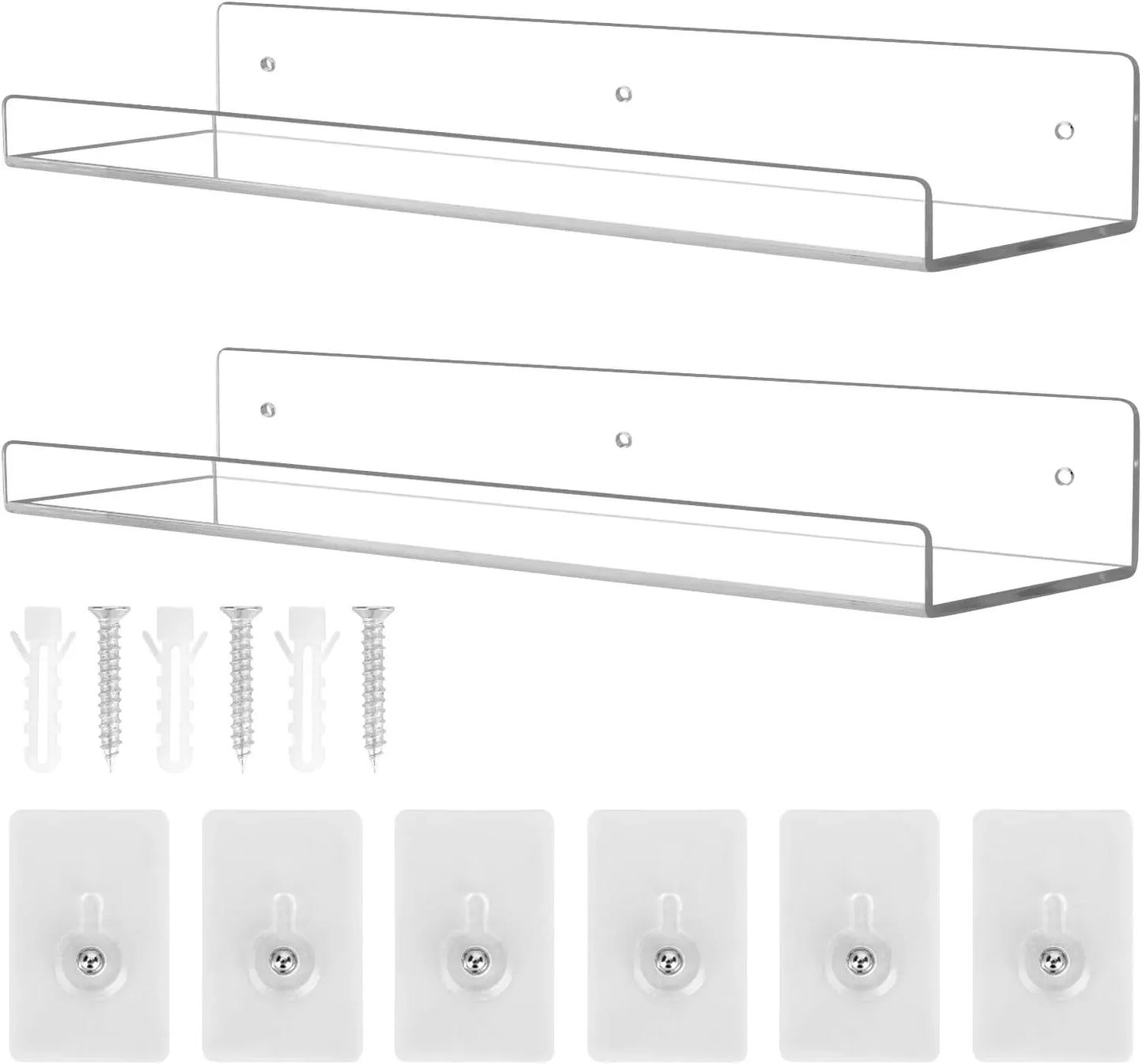 Ensemble de 4 étagères en Acryliques.