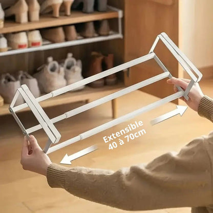Etagère extensible : chaussures, cuisine, salle de bain, livres....