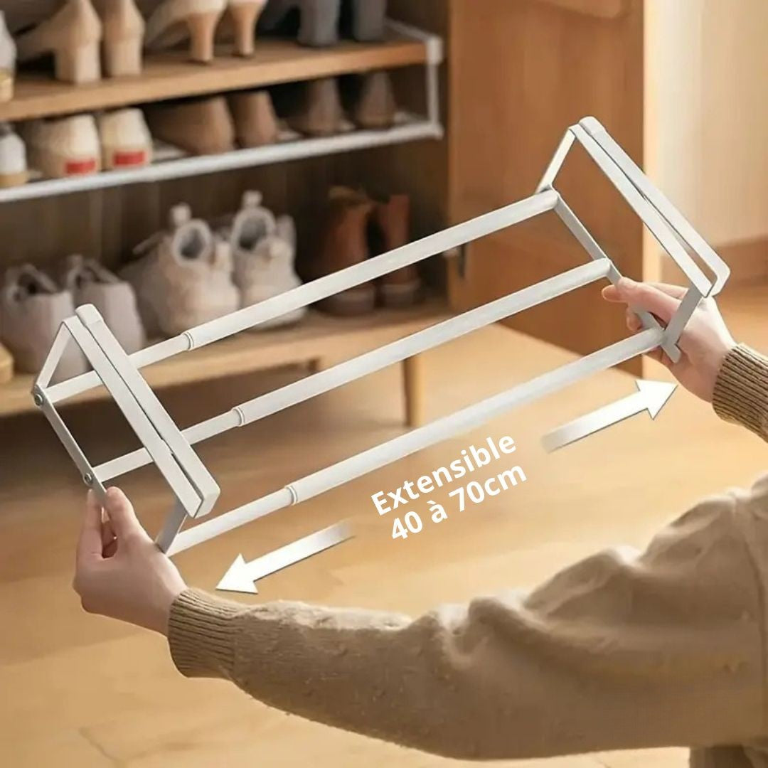 Etagère extensible : chaussures, cuisine, salle de bain, livres...